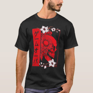 Camiseta Demônio Japonês Face Skull Devil Oni Harajuku Aest