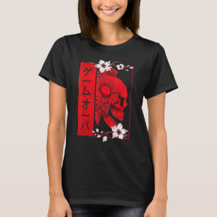 Camiseta Demônio Japonês Face Skull Devil Oni Harajuku Aest