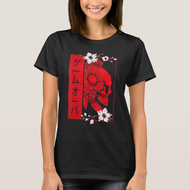 Camiseta Demônio Japonês Face Skull Devil Oni Harajuku Aest (Frente)