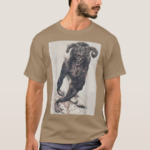 Camiseta Demônio oculto Diablo Assustado Arte Pentagrama