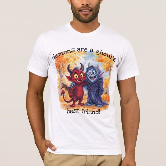 Camiseta "Demônios são os melhores amigos do Ghoul" (Frente)
