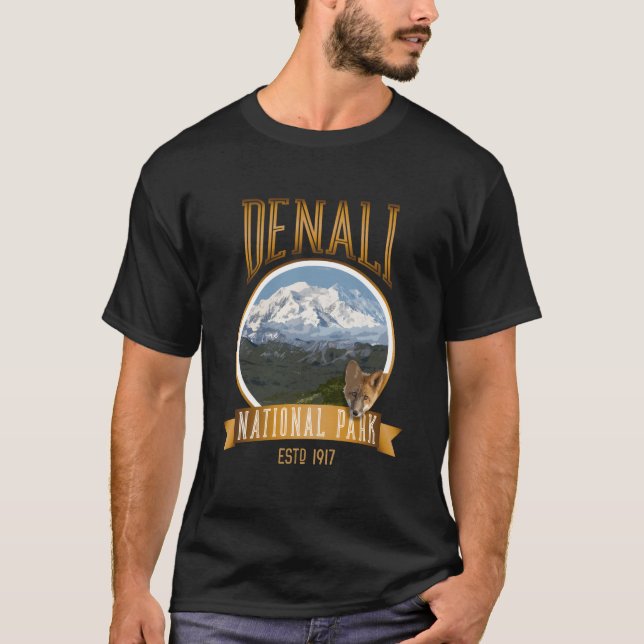 Camiseta Denali Ak Mt Mckinley Parque Nacional Denali Com F (Frente)
