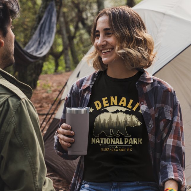 Camiseta Denali National Park Alaska Forest Landscape (Criador carregado)