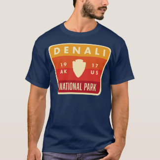 Camiseta Denali National Park Retro Arrohead Red
