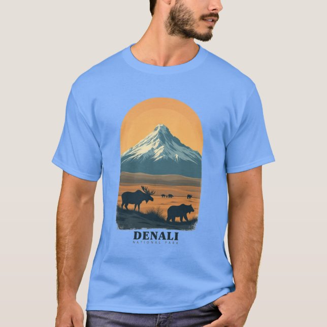 Camiseta Denali National Park Vintage Retro (Frente)