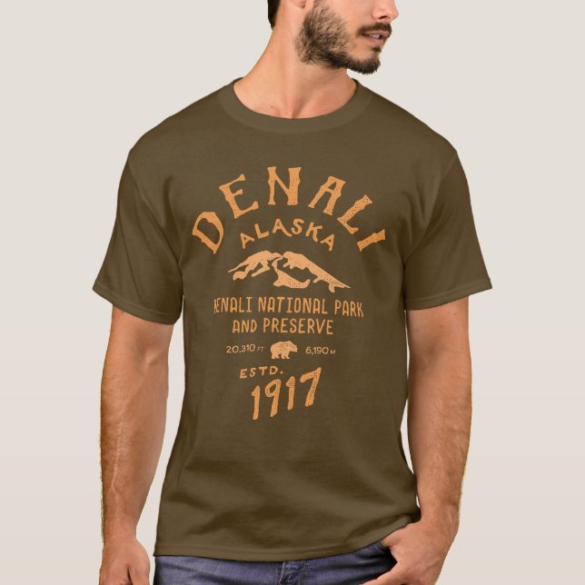 Camiseta Denali Not McKinley 1917 Vintage (Frente)
