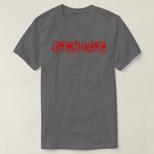 Camiseta Denice First Name Halloween Figurume Personalizado (Frente do Design)