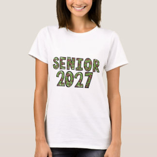 Camiseta Denim Azul Floral Remendo Senior 2027