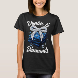 Camiseta Denim e diamantes reverenciam o glamour do estilo