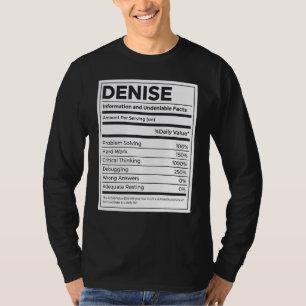 Camiseta Denise Nutrition Information Problem Solving Duro