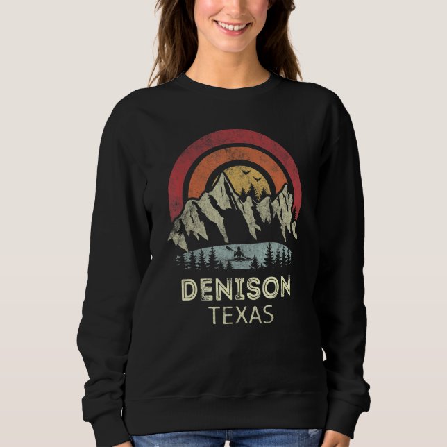 Camiseta Denison Texas Mountain Sunset Sunrise Kayaking (Frente)