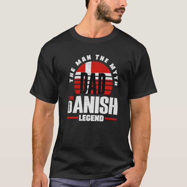 Camiseta Denmark Danish Denmark Flag Father (Frente)