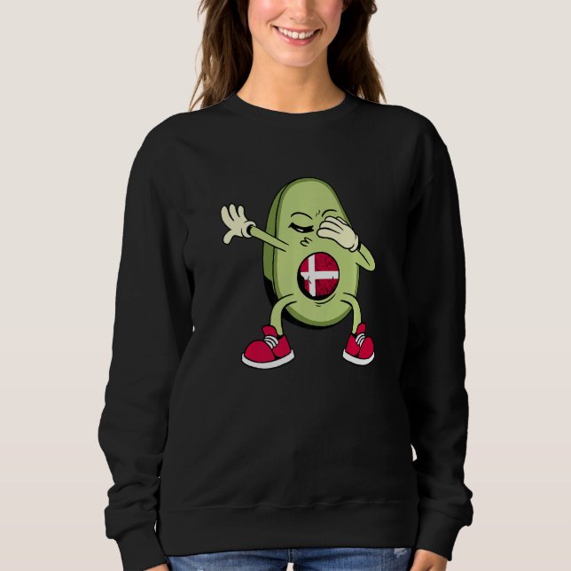 Camiseta Denmark Danish Soccer Team Dabbing Avocado Danish  (Frente)