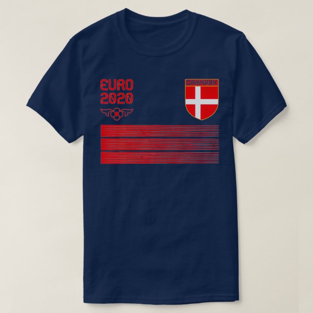 Camiseta Denmark Football Jersey 2020 Danmark Soccer (Frente do Design)