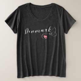 Camiseta Denmark Heart, Danish Flag