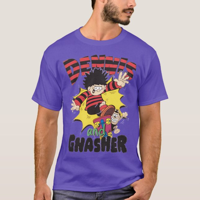 Camiseta Dennis e Gnasher retrô vintage (Frente)