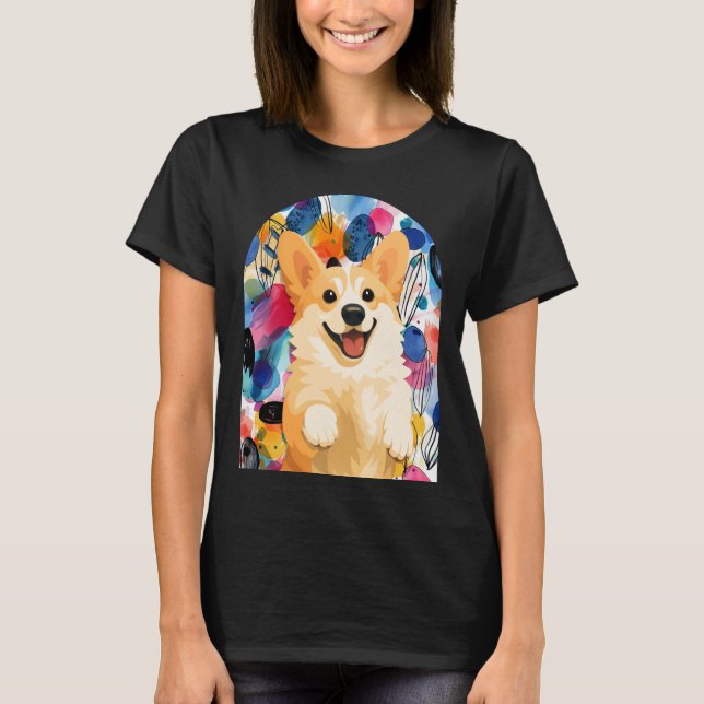Camiseta DENNY corgi  - Coleção ArtMuse  (Frente)