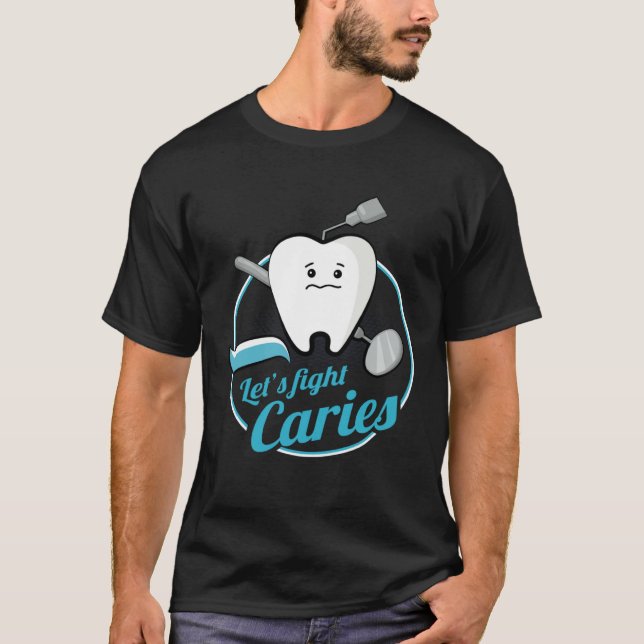 Camiseta Dental Assistant Caries Dentist Dentistry Student  (Frente)
