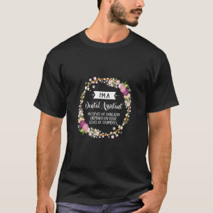 Camiseta Dental Assistant Nível De Sarcasmo Floral Para Mul