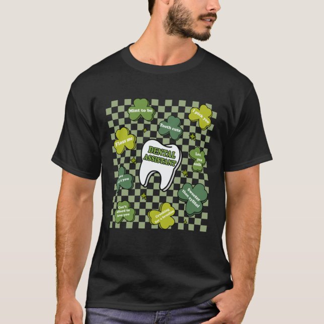 Camiseta Dental Assistant St Patrick's Day 2023 Tooth Shamr (Frente)