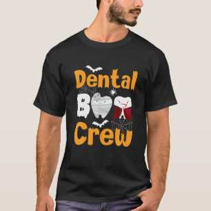 Camiseta Dental Boo Crew Halloween Engraçado Dentista Assis