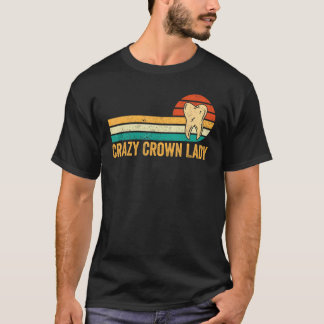 Camiseta Dental Lab Tech Technician Assistant Crown Lady