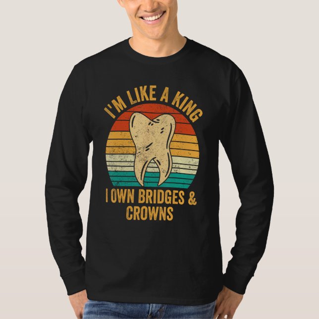 Camiseta Dental Lab Tech Technician Assistant King Bridges  (Frente)