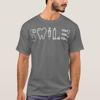 Camiseta Dental Sorri Bonito Dentista Escritório Engraçado 