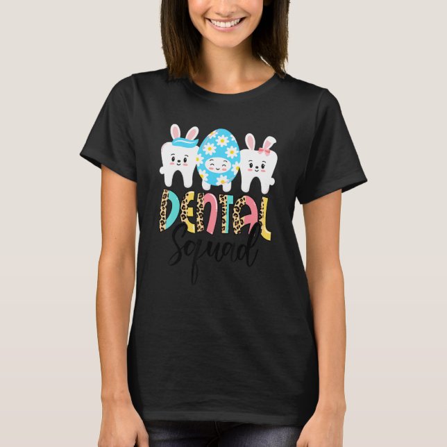 Camiseta Dental Squad Bunnies Teeth Cute Assistant E (Frente)