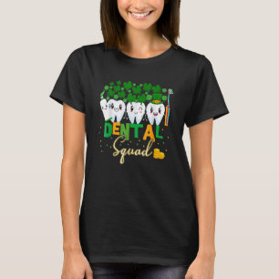Camiseta Dental Squad Leprechaun Teeth Dia de São Patrício 