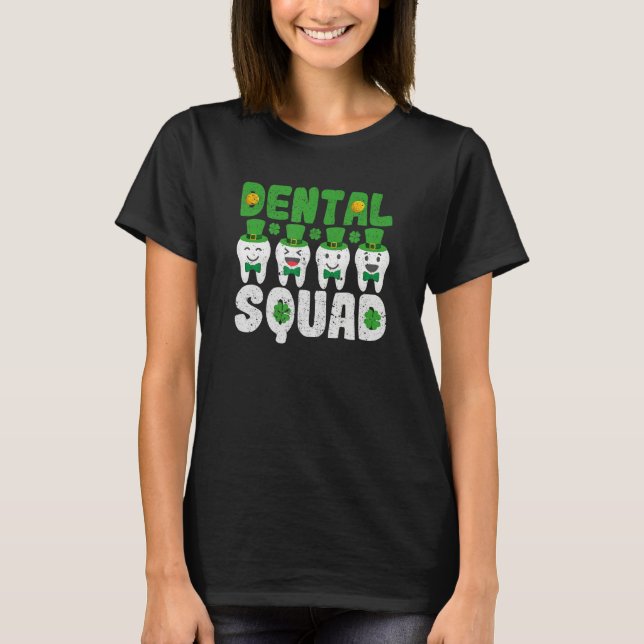 Camiseta Dental Squad Leprechaun Teeth St Patricks Day Toot (Frente)