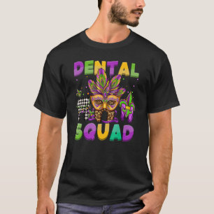 Camiseta Dental Squad Mardi Gras Teeth Dental Assistant Fle