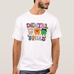 Camiseta Dental Squad Tooth Leopard Halloween Dentist Spook