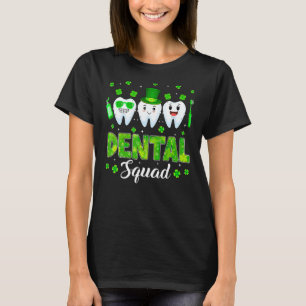 Camiseta Dente Bonita Leprechaun Dental Squad Rua Patrick'
