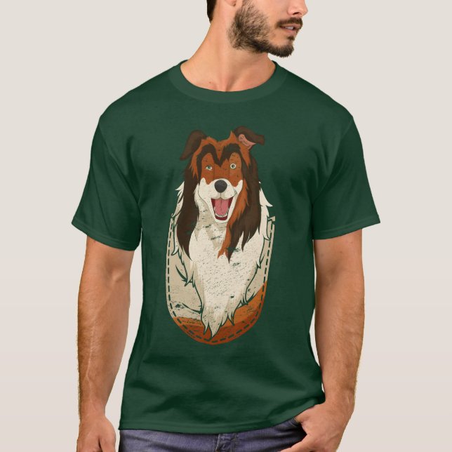 Camiseta Dente de cachorro-amante de cachorro-do-peito pres (Frente)