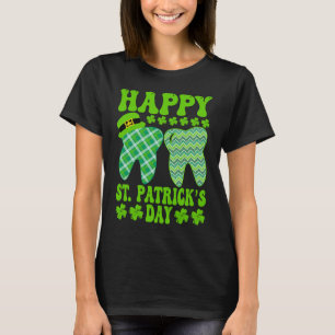 Camiseta Dente De Shamrock De Dia de São Patrício Feliz Par