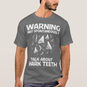 Camiseta Dente De Tubarão Engraçado Para Homens Dentes De T