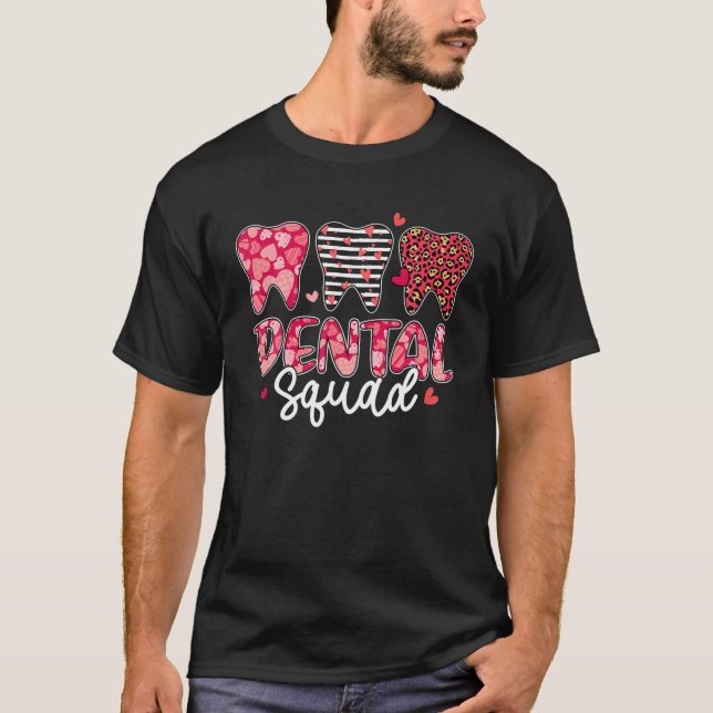 Camiseta Dente dentária Dentista Dia de os namorados A (Frente)