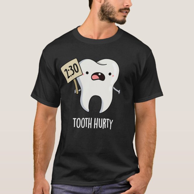 Camiseta Dente Engraçado Dental Engraçado Toque Escuro BG (Frente)