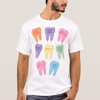 Camiseta Dentes Bonitos De feliz dia de os namorados Dentár