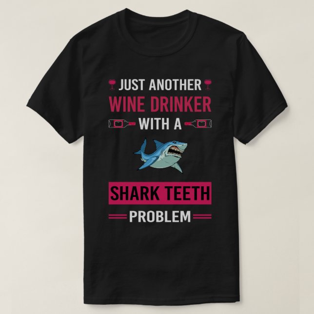 Camiseta Dentes De Bebida De Vinho (Frente do Design)