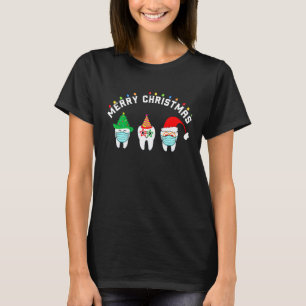 Camiseta Dentes de Natal Dente Dente Dentária Dentada Dentá