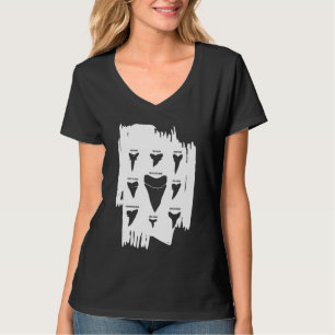 Camiseta Dentes de Peixe-Tubarão Tipos 6