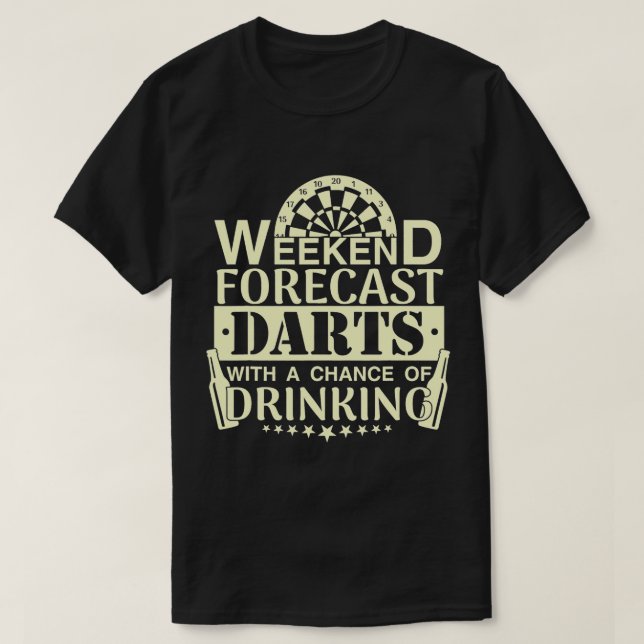 Camiseta Dentes de Previsão de Fim de Semana da Cerveja com (Frente do Design)