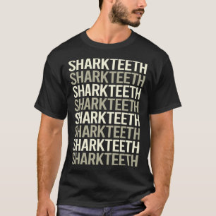 Camiseta Dentes de Tubarão de Texto Branco