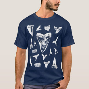 Camiseta Dentes de tubarão - Geologia de caça de dentes de 