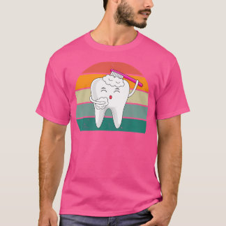 Camiseta Dentes Dentes Dentes Densidade Tongue Goma Dentári