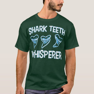 Camiseta Dentes Fósseis Dentes De Tubarão Suspiro Caçador D