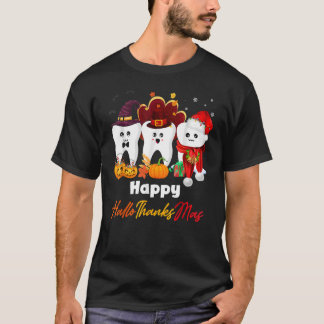 Camiseta Dentes HalloObrigadoMas Halloween Dia de Ação de G