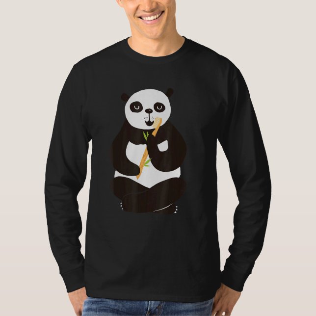 Camiseta Dentes Higienistas Orais Panda Esmagando Dentes (Frente)